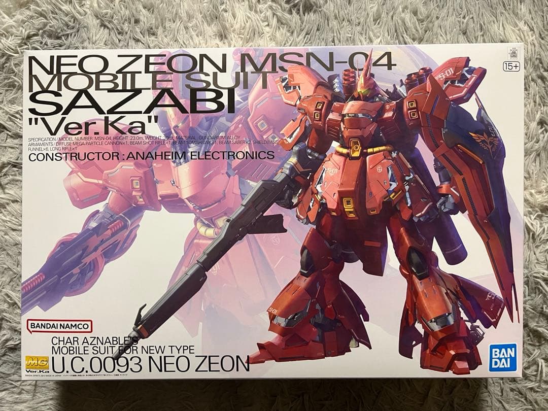 MG 1/100 サザビー Ver.Ka Amazon.com: Bandai Hobby - MG 1/100 MSN-04 Sazabi Version Ka