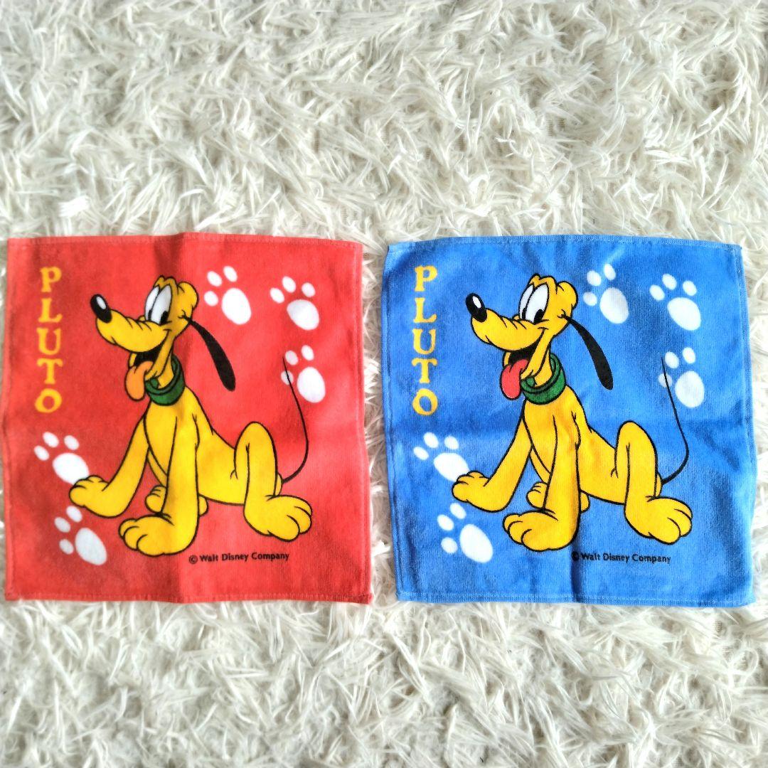 未使用✨ディズニー プルート タオルハンカチ 2枚組 レトロ