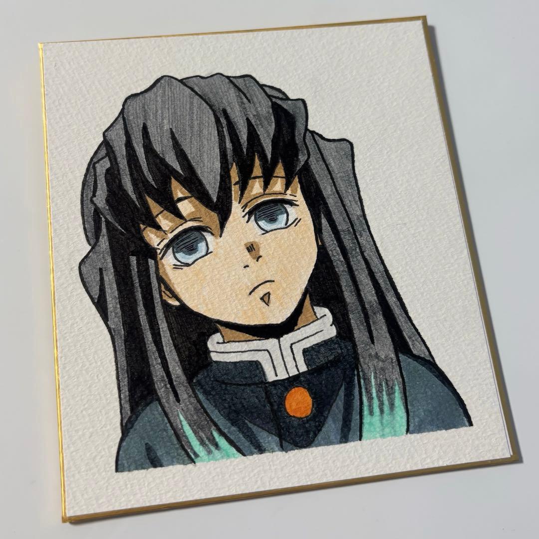 鬼滅の刃 時透無一郎 色紙 手描きイラスト ファンアート - メルカリ