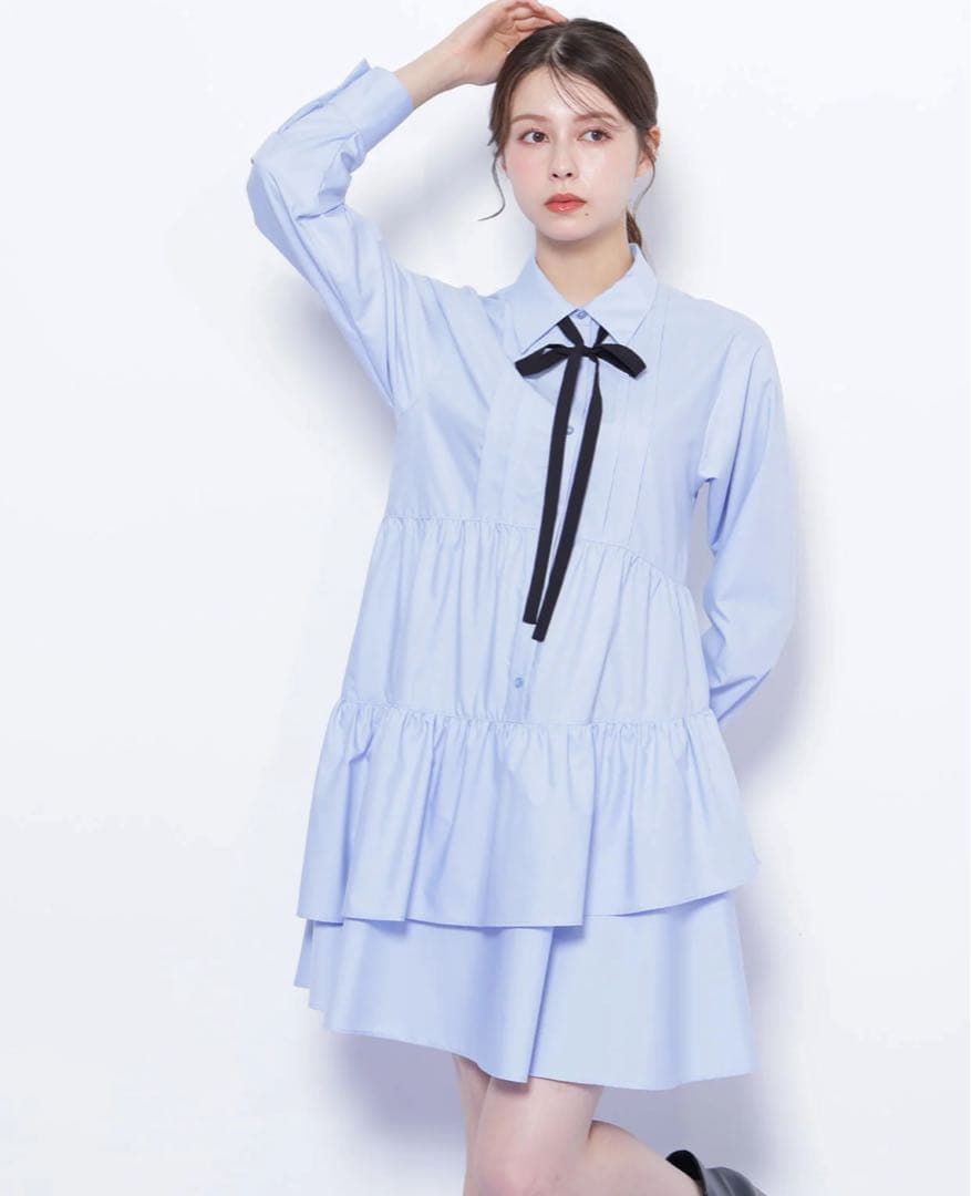 美品✨JILL by JILL STUART ティアードミニシャツワンピース ティアードミニシャツワンピース | ジル バイ ジル スチュアート(JILL