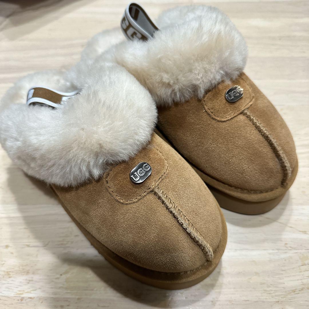 厚底ムートンブーツ サンダル ボア　24cm US7 厚底ムートンブーツ サンダル ボア 24cm US7