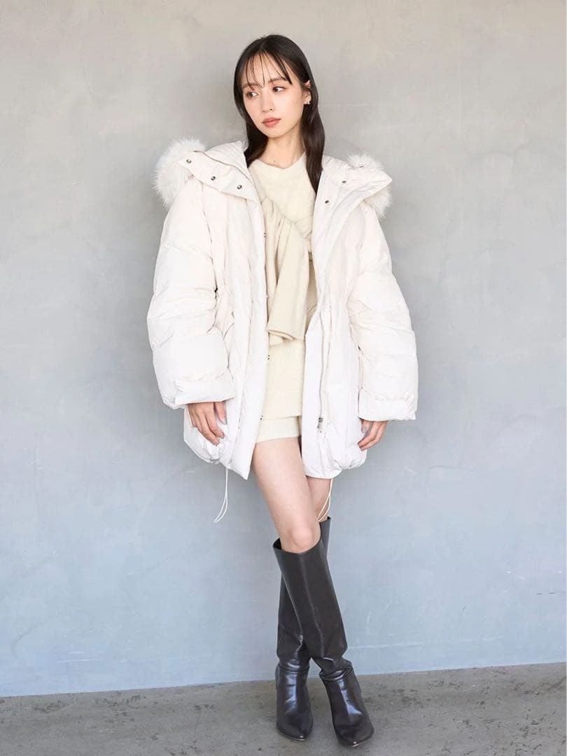 新品・未使用　SNIDEL 西川フードファーミドルダウン