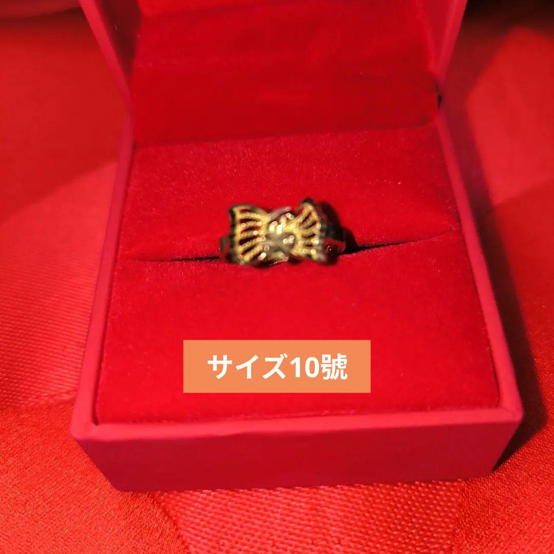 新品近い18K ゴールド リボン型リング素敵なデザイン指輪，一度だけ使いまして。 リング レディース k18 りぼん イエローゴールドk18 地金 指輪 18k 18