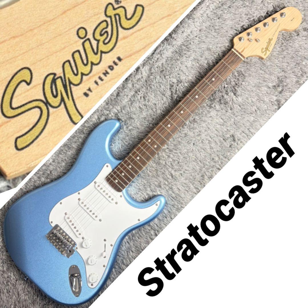 ギター Squier Affinity Stratocaster LPB Squier Affinity Stratocaster® in Lake Placid Blue - Maple Fingerboard