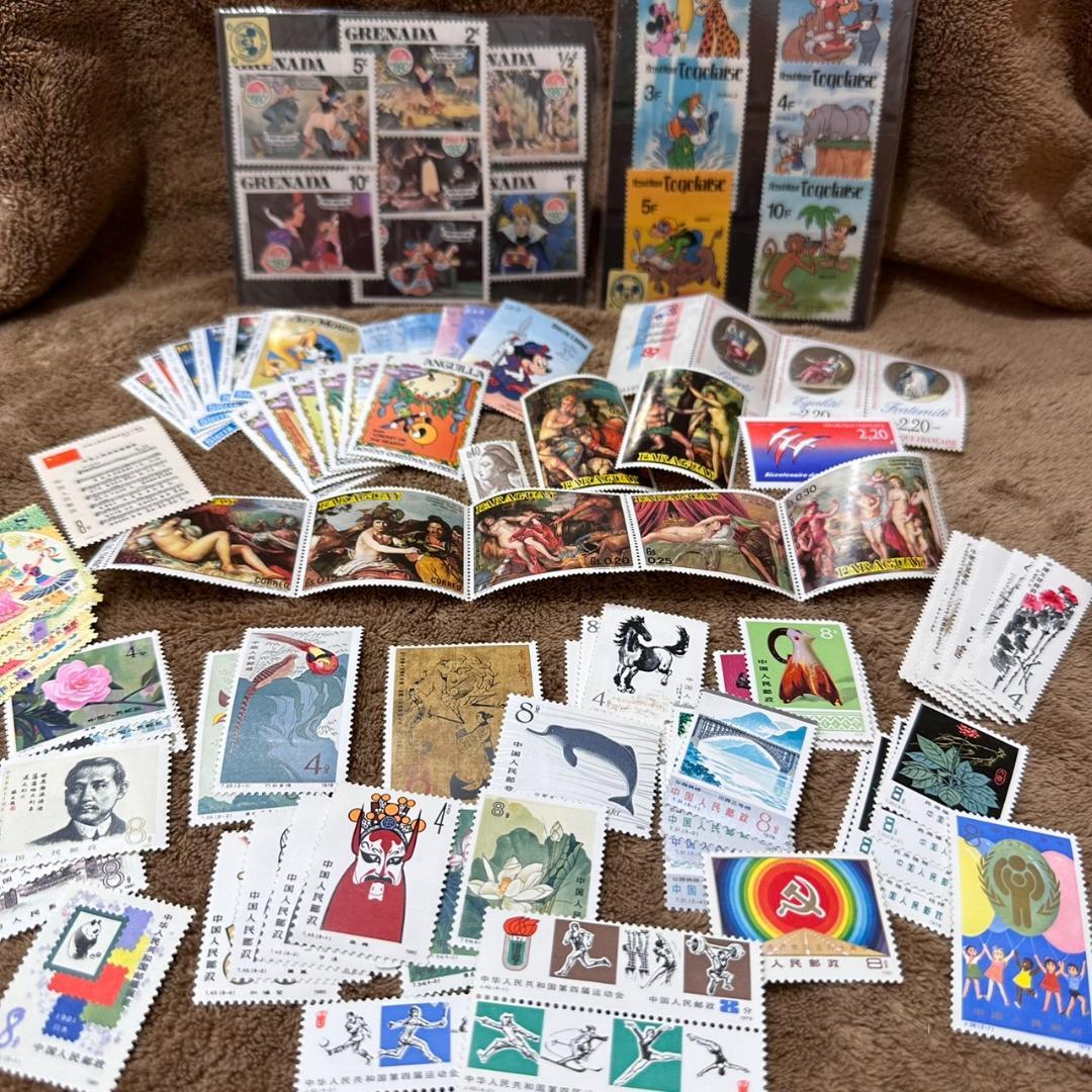 ♥海外切手バラ＆中国切手バラおまとめセット