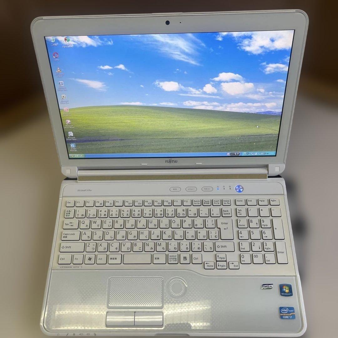 ☆格安美品WindowsXP☆富士通15.6インチ大画面ノートPC☆第3世代i7