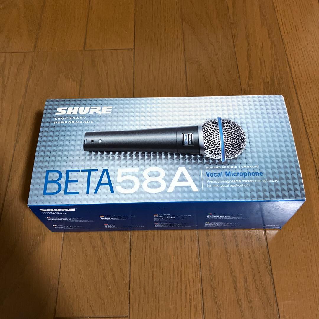 SHURE BETA 58A ジャンク品 SHURE BETA 58A ダイナミックマイク ジャンク動作不良品 付属品付き