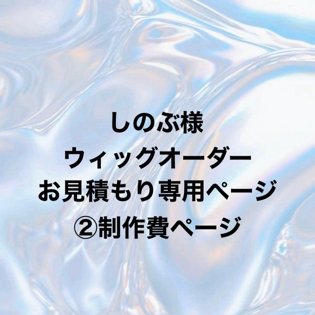 しのぶ様 ウィッグオーダー②制作費ページ shino様 ウィッグオーダー②制作費ページ - メルカリ