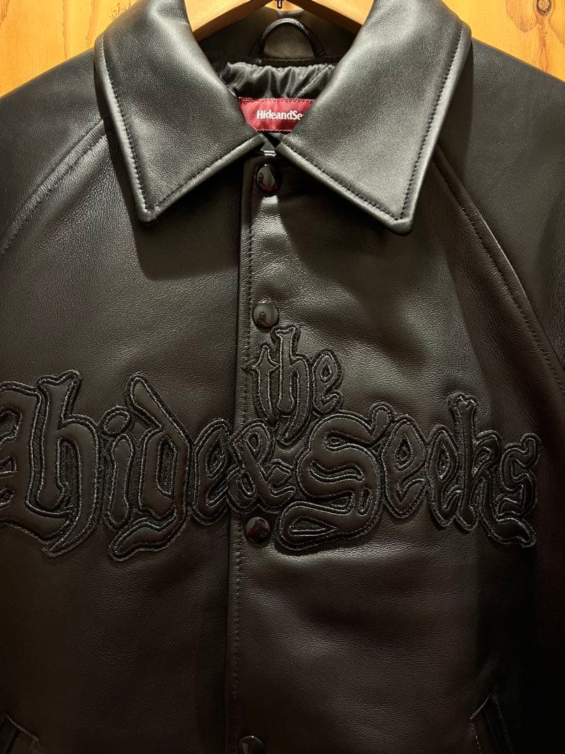 hideandseek 西浦徹 レザージャケット Mサイズ 古着 美品 ブラック