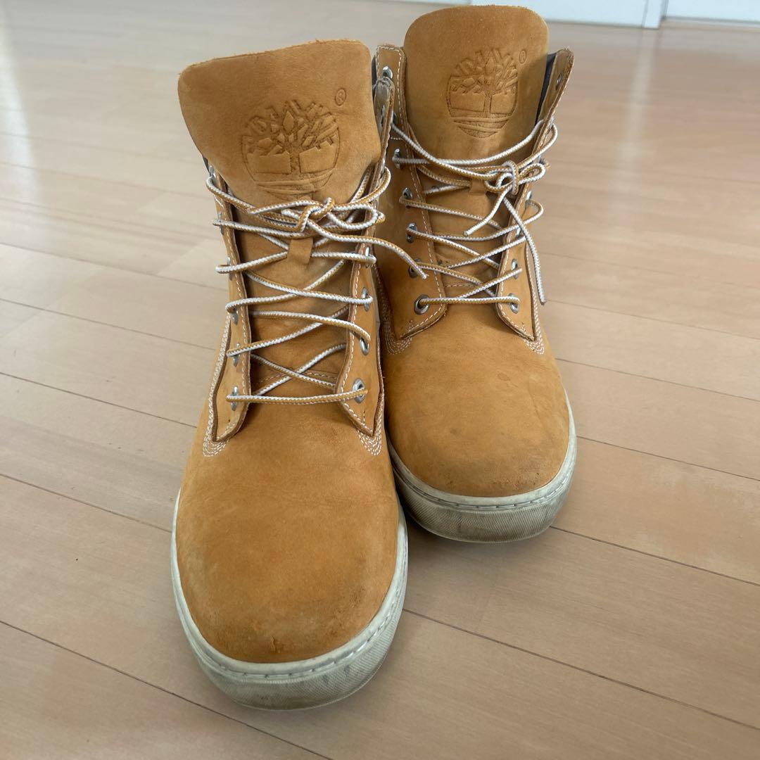 Timberland ベージュ スエード ワークブーツ - メルカリ