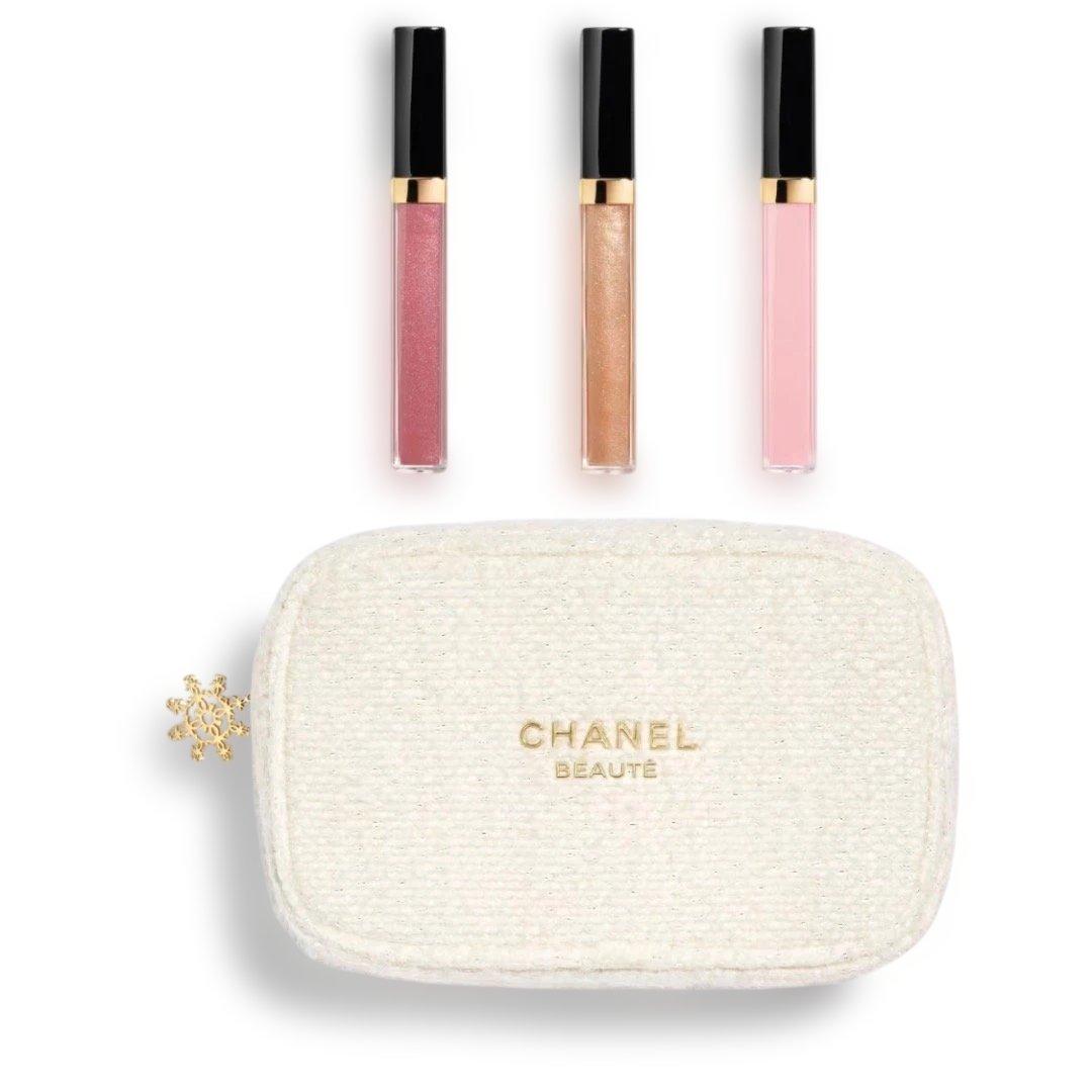 限定　シャネル　ルージュココ グロストリオ セット　クリスマスコフレ　ポーチ