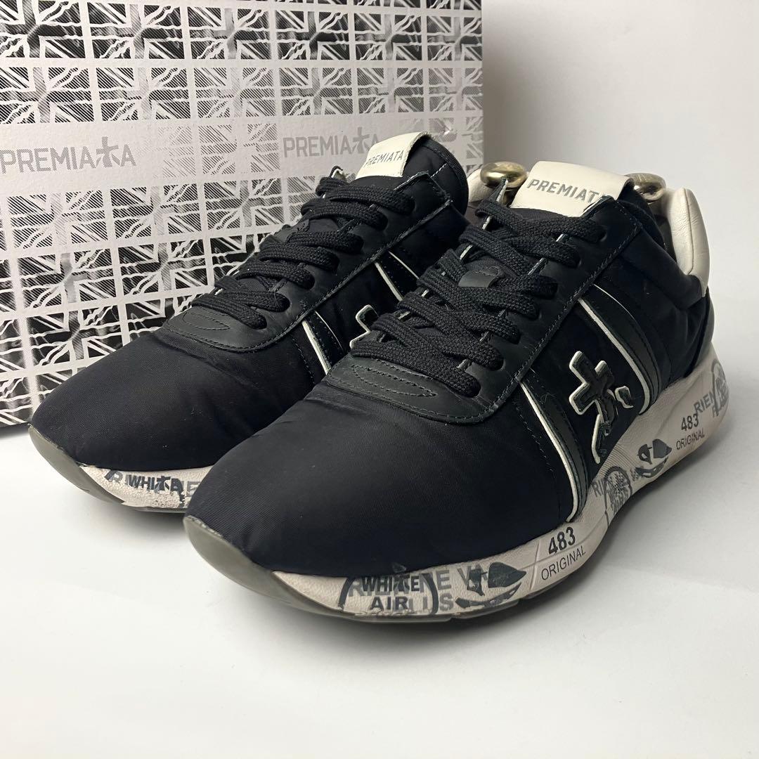 テラ　PREMIATA　プレミアータ　ナイロン　ロートップスニーカー黒43