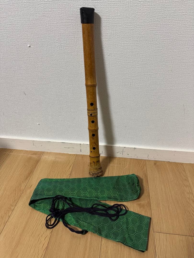 竹治 尺八本体 竹製 琴古5穴 約1.8寸約54㌢