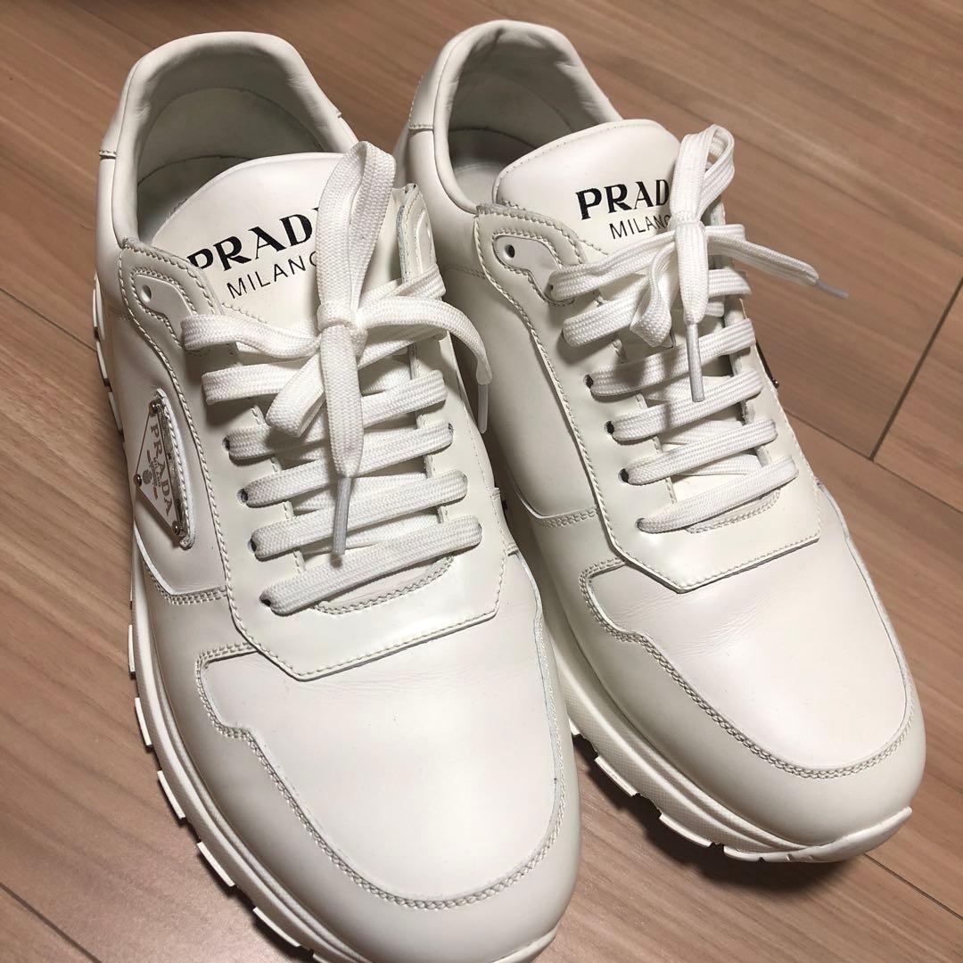 プラダ PRAX 01 Re-Nylon xブラッシュドレザー スニーカー Black Prax 01 Re-nylon And Brushed Leather Sneakers | PRADA