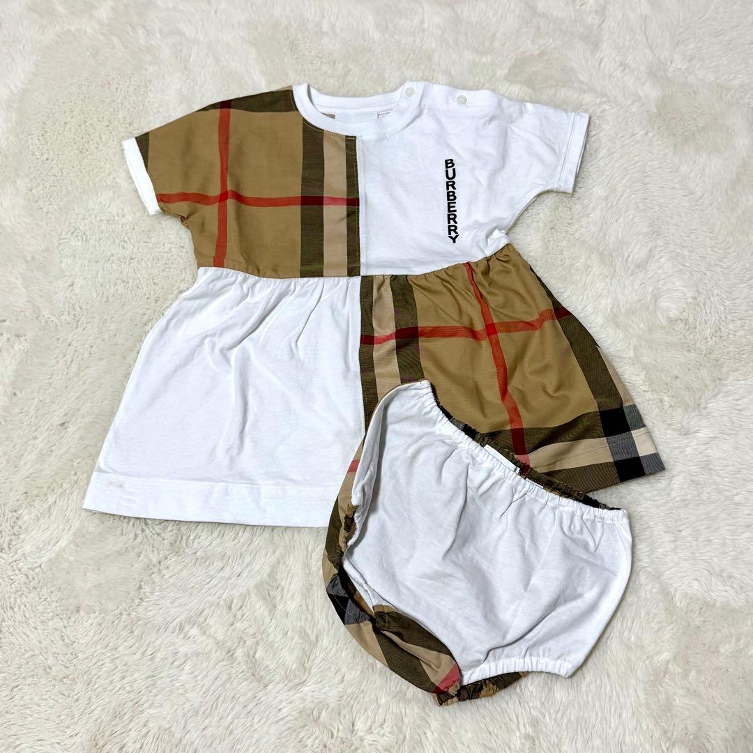 新品未使用　バーバリー　ノバチェック　ワンピース　パンツ　セットアップ　80cm