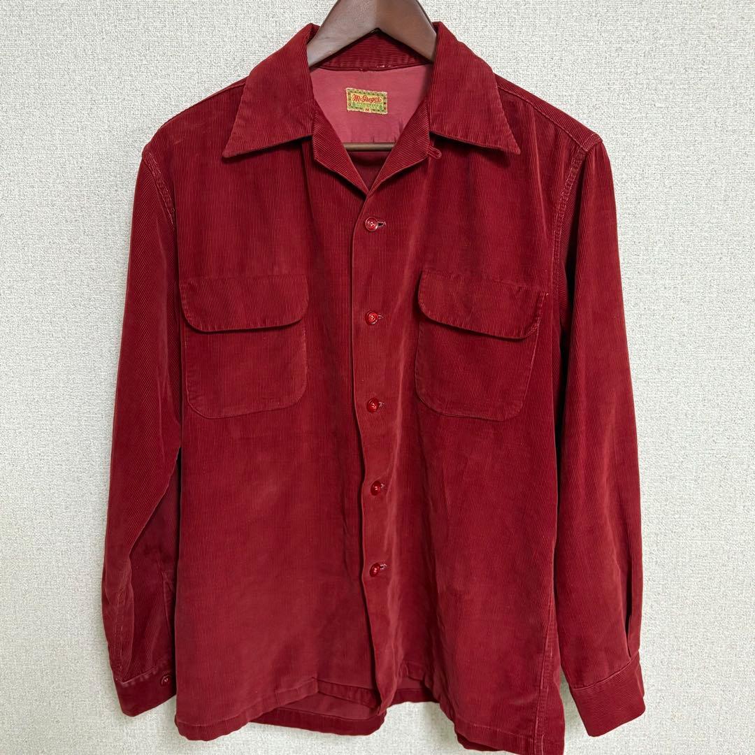 40s McGREGOR マクレガー　コーデュロイシャツ　赤