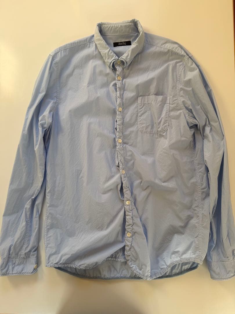 レ*ニ様 UNDERCOVER　縮絨加工　レギュラー シャツ ブルー