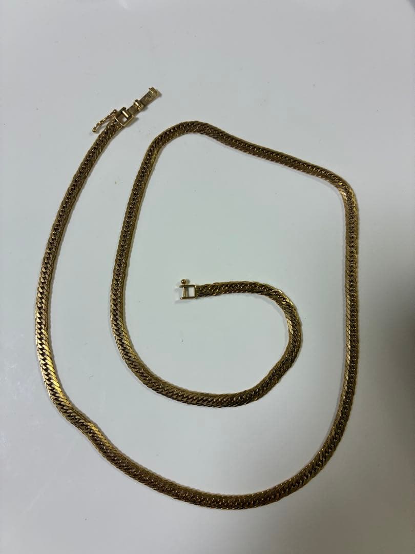 K18 ネックレス 21g 金 6面ダブル 55cm 刻印あり