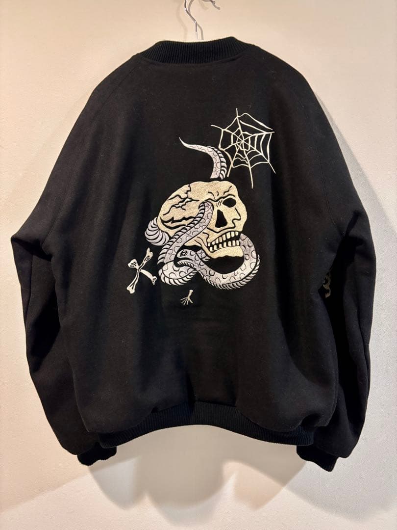 東洋　GOLD　ウールメルトン　アセテート　スカル　スカジャン　サイズM