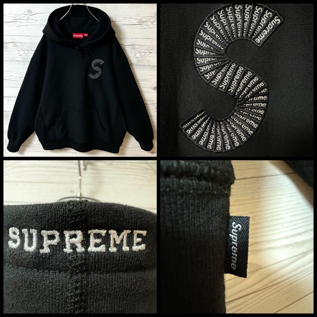 希少‼︎スモールボックスロゴ刺繍Sロゴ S logo】シュプリーム パーカー