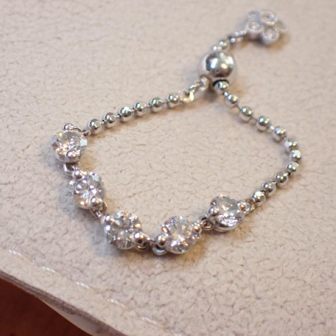 アベリ　ダイヤモンドチェーンリング　0.70ct　Pt900　Pt850　現行品