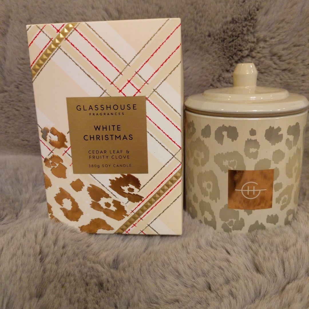 ☆GLASSHOUSE WHITE CHRISTMAS☆キャンドル 新品