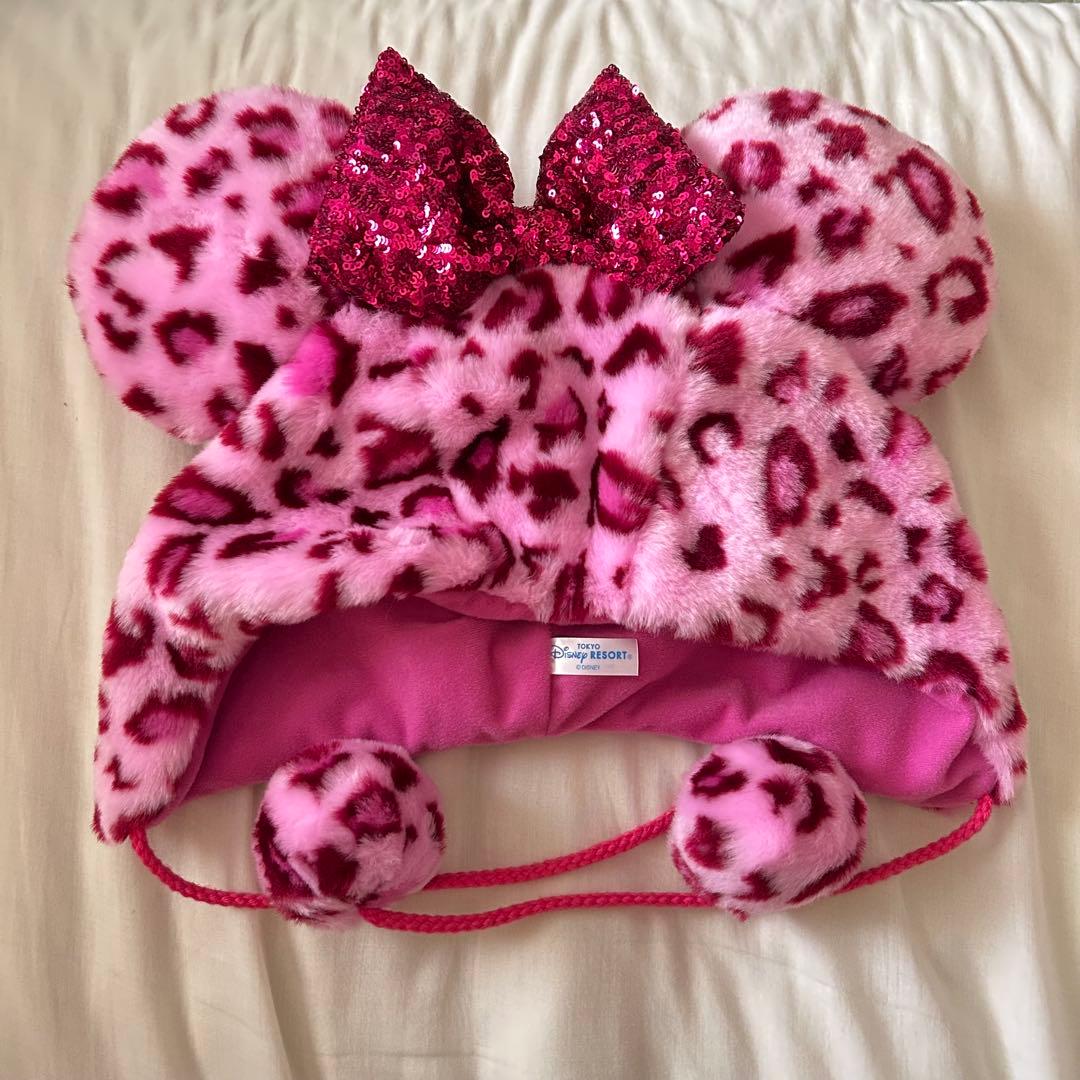 ミニー ヒョウ柄 ファンキャップ ディズニー