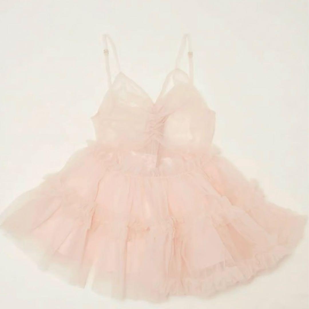 トリートユアセルフ バレリーナフェアリーチュールペプラムトップス ピンク