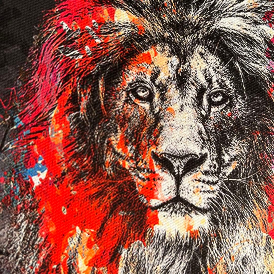 キャンバスプリントアートライオン 絵画 額付き インテリア - メルカリ