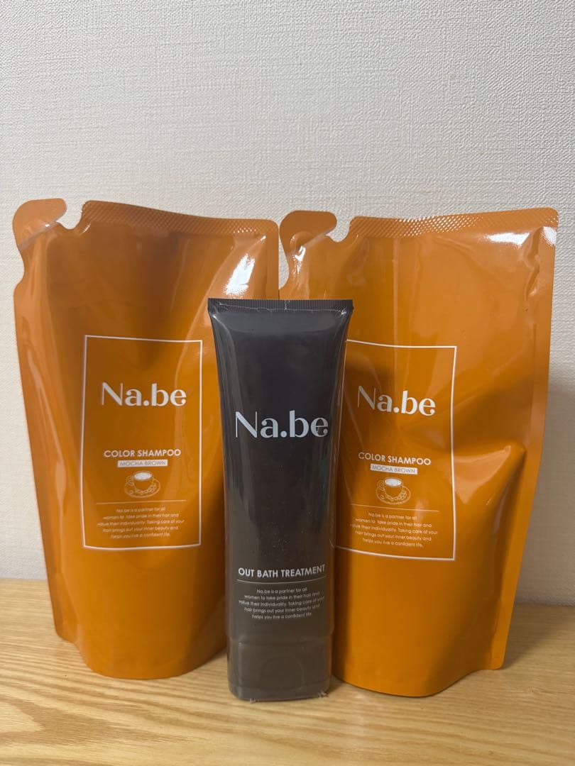 nabe （ナイブ）カラーシャンプー モカブラウン 2P&トリートメント