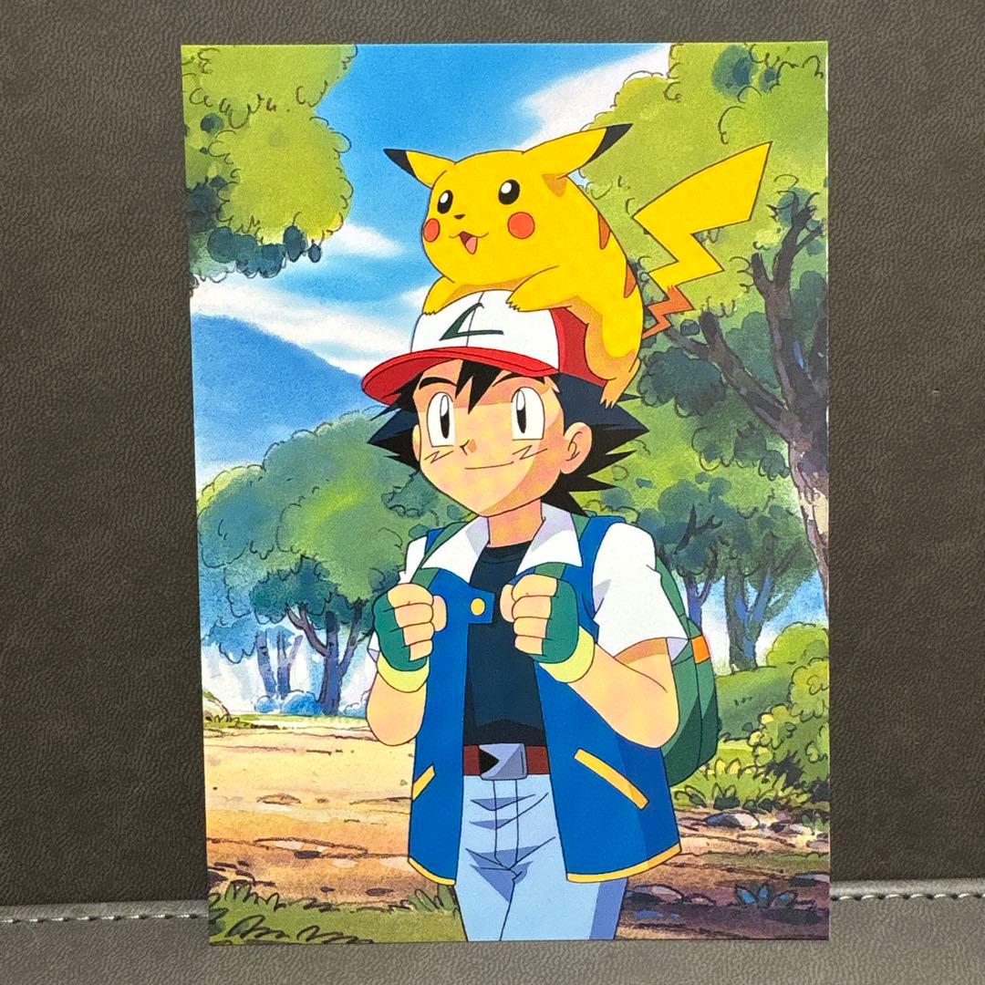 ポケモン てれびくん 赤 ポストカード サトシ ピカチュウ ---2