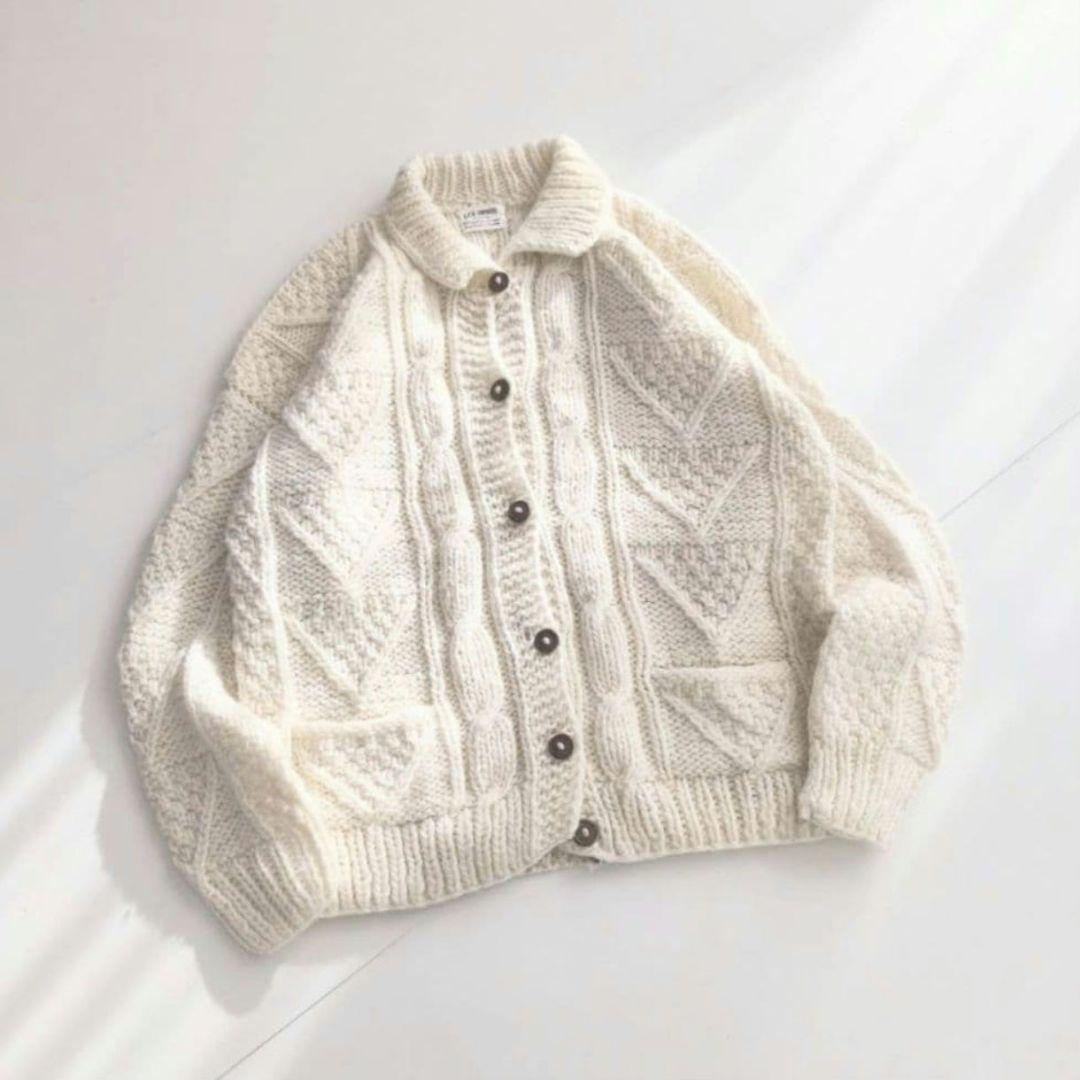 エクアドル製　CCH 襟付き　ニット ハンドニット P ヴィンテージ