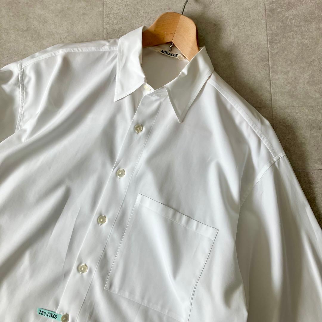 トップス AURALEE WASHED FINX TWILL BIG SHIRTS/4