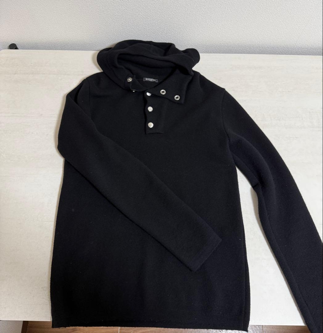 BALMAIN フード付き ブラックニットセーター M 楽天市場】balmain（カラーブラック）（ニット・セーター｜トップス