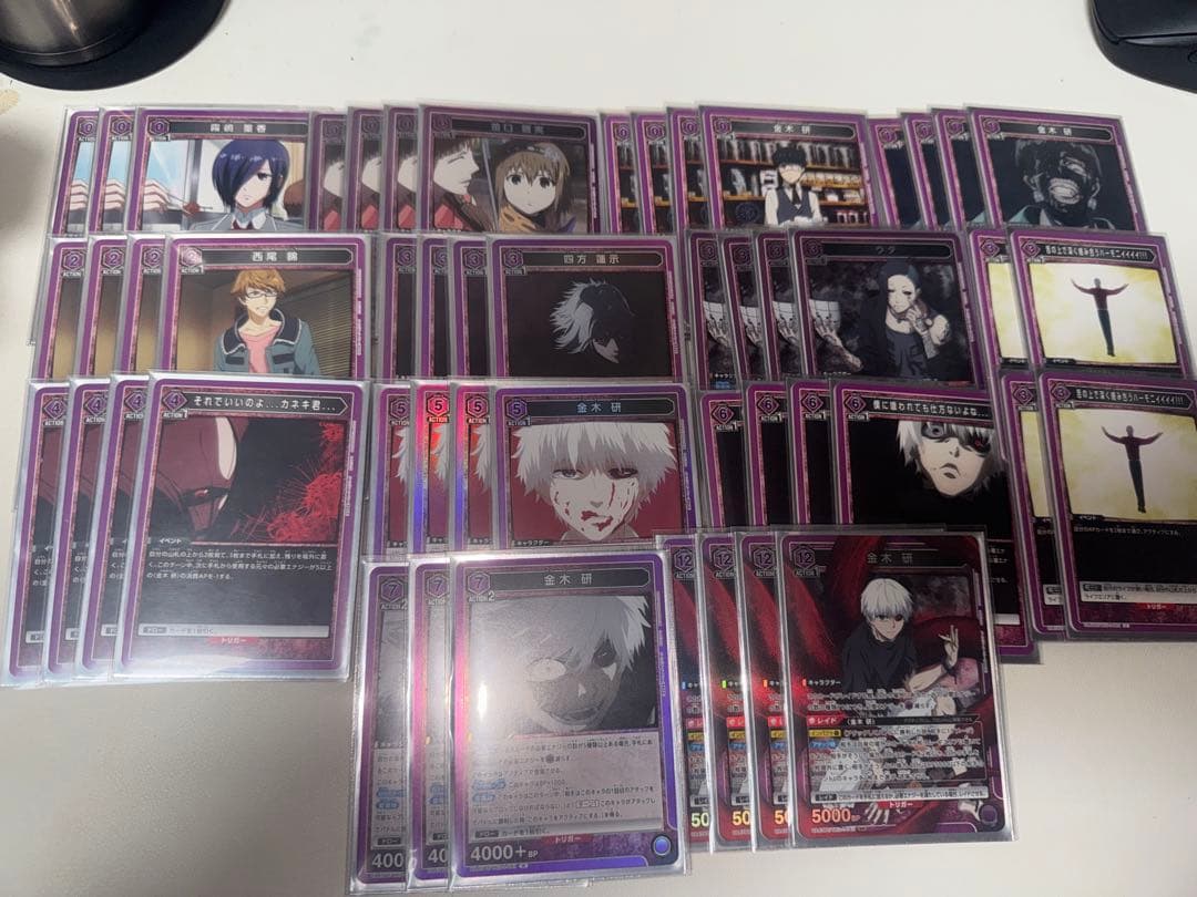 ユニオンアリーナ 東京喰種 紫 金木　デッキ　調整パーツ付き