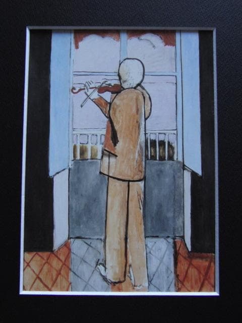 アンリ・マティス、「窓辺のヴァイオリニスト」、希少な画集より Amazon.co.jp: アンリ・マティス ポスターとキャンバス 《窓辺の