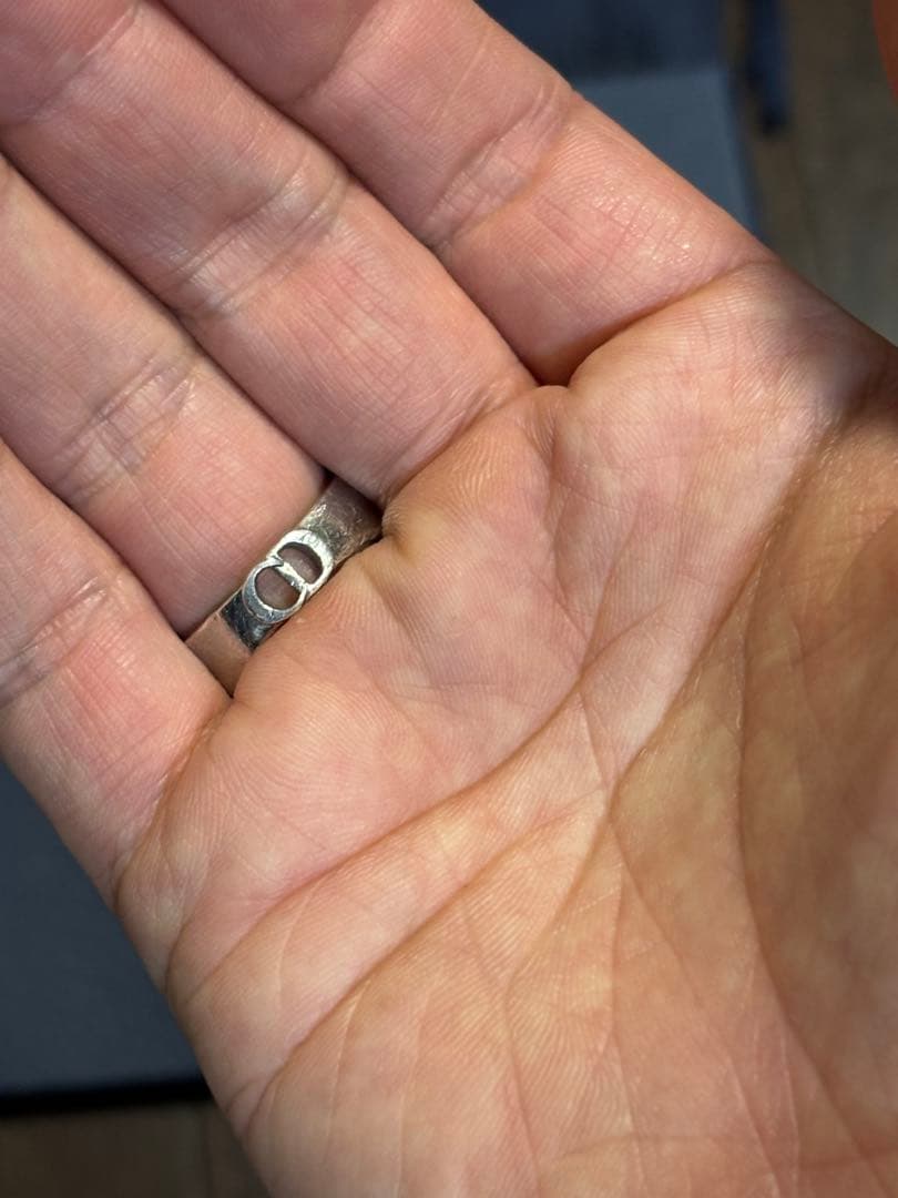 ディオール DIOR オブリーク シルバー リング 20号 シグネットリング