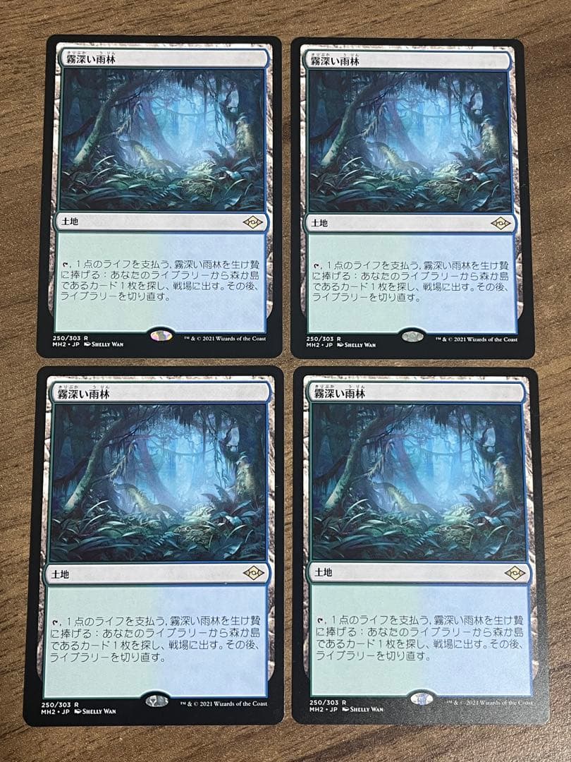 【MTG】霧深い雨林　日本語版　4枚 mtg 霧深い雨林 日本語 4枚セット - メルカリ