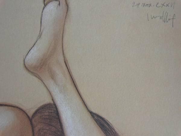 古沢　岩美、デッサン　Ｌ、希少な額装用画集より、新品額装付、状態良好