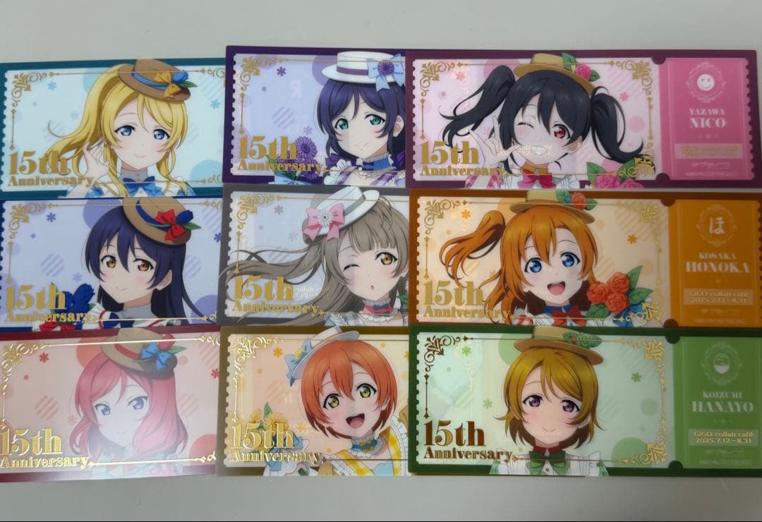 シ*チ様 μ's ラブライブ gigo コラボカフェ コースター チケット