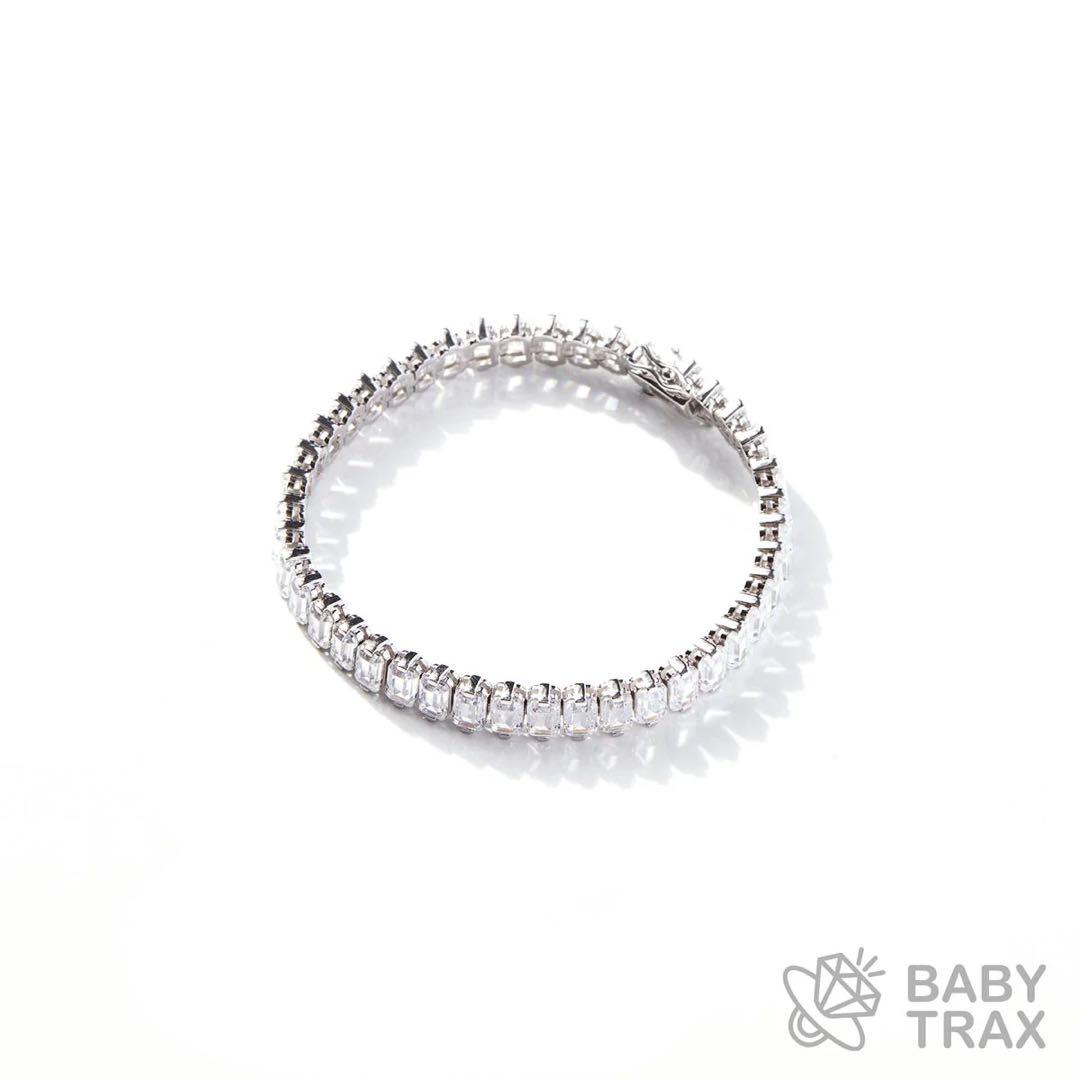 BABYTRAX エメラルドカットブレスレット シルバー 長さ18cm TB15 楽天市場】ブレスレット メンズ 18金 K18 18KWG エメラルドカット