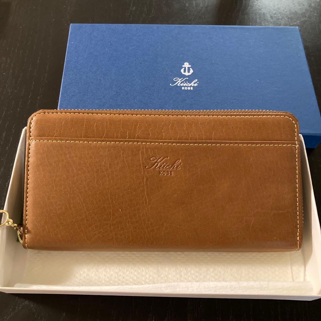 きみどり　新品未使用　Kiichi Kobe ブラウンレザー長財布