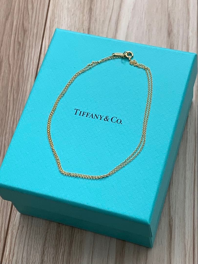 未使用品 Tiffany&Co. ティファニー K18 チェーンネックレス