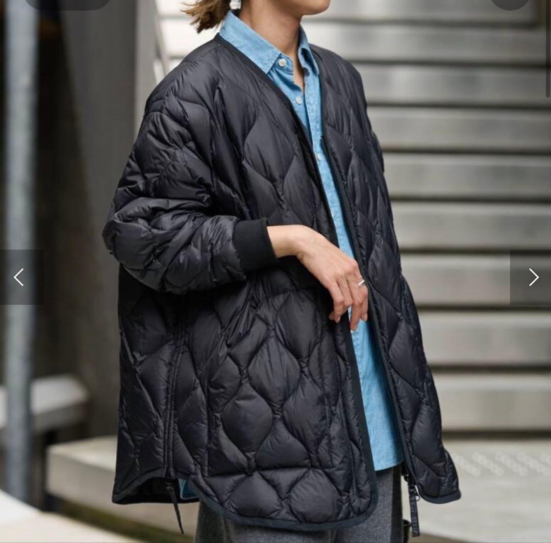 FRAMeWORK×TAION タイオン 別注フードビブス付きブルゾン　黒