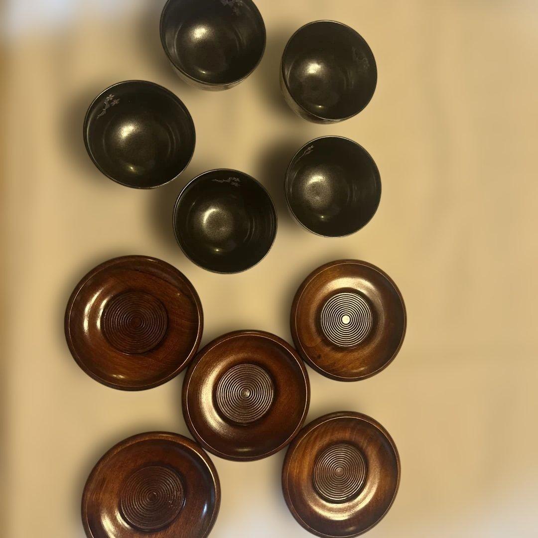 漆器 椀 8個セット 花と蝶の装飾 - メルカリ