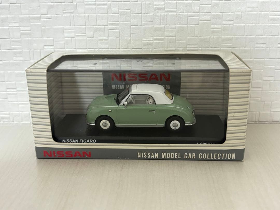 1/43 京商 NISSAN FIGARO ニッサン フィガロ Amazon | □ 京商 1/43 NISSAN FIGARO OPEN TOP ペールアクア/ブルー