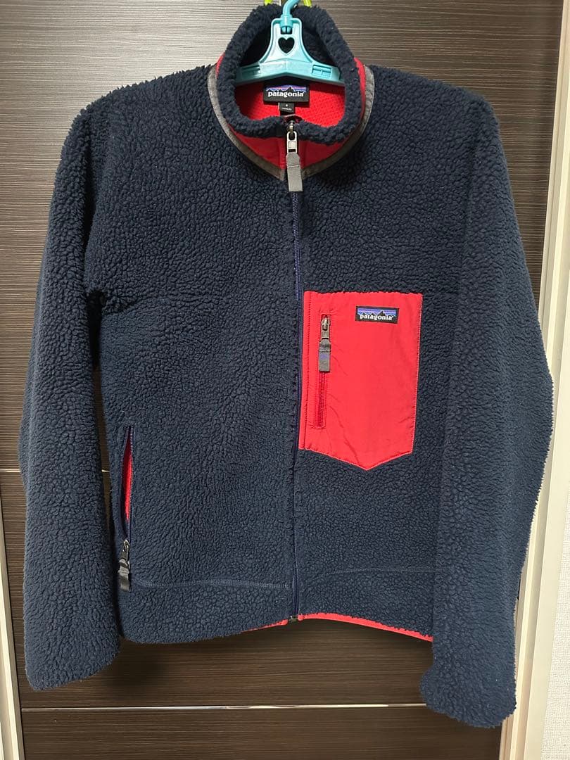 Patagoniaパタゴニア　レトロX フリース　ネイビー×レッド　Sサイズ