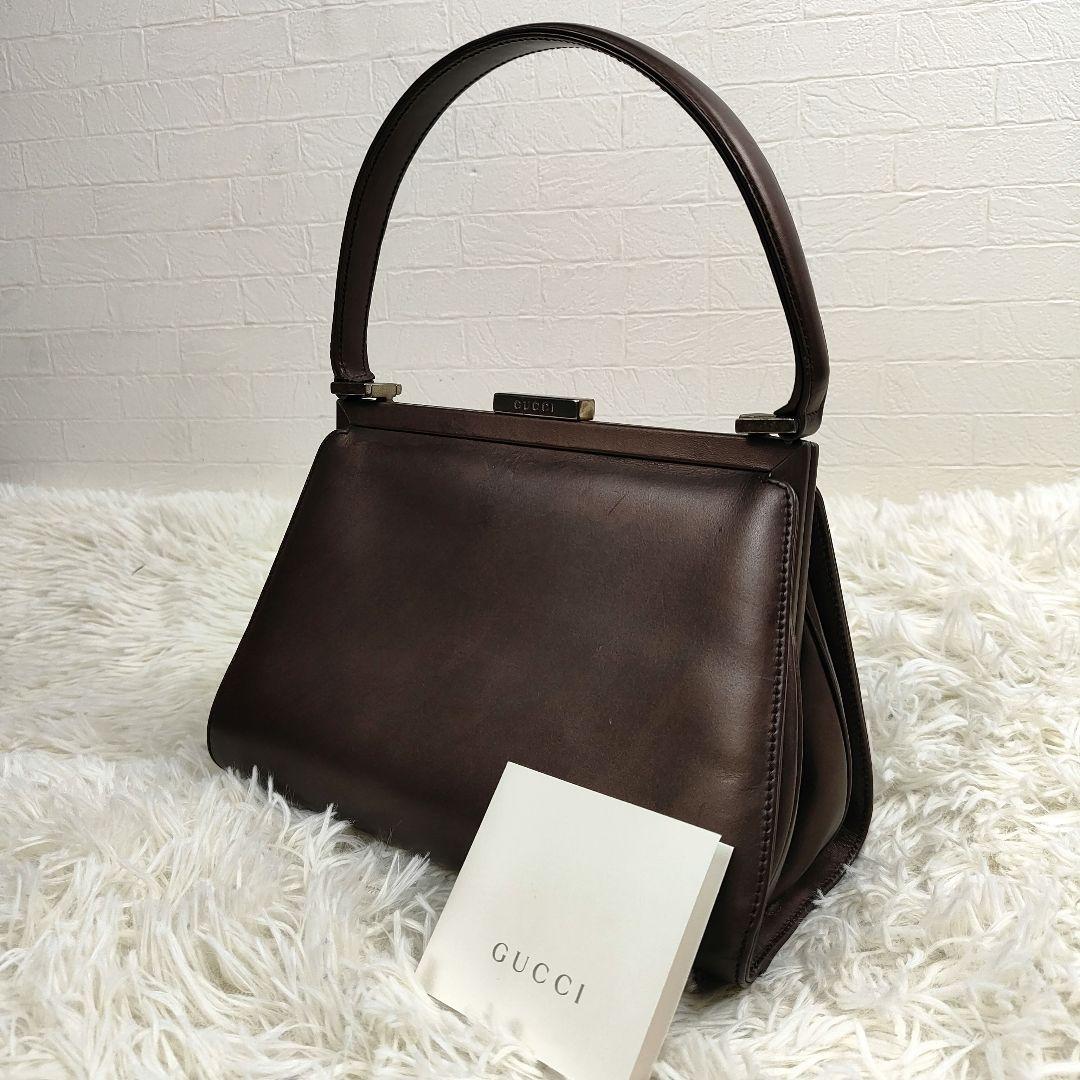 本日限定価格　グッチ　ハンドバッグ　トップハンドル　がま口　ロゴ金具　肩掛け GUCCI グッチ (Vintage) ハンドバッグ – Trip