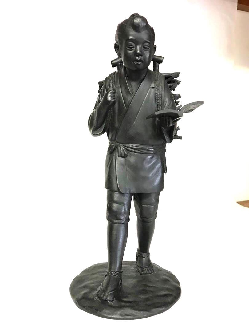 銅製:二宮金次郎像