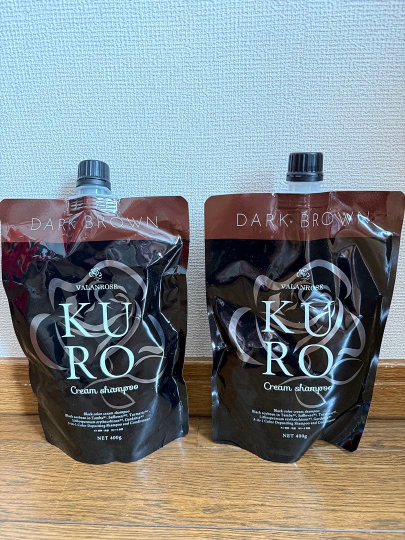 VALANKURO Cream shampoo ダークブラウン 400g✖️2